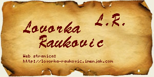 Lovorka Rauković vizit kartica
